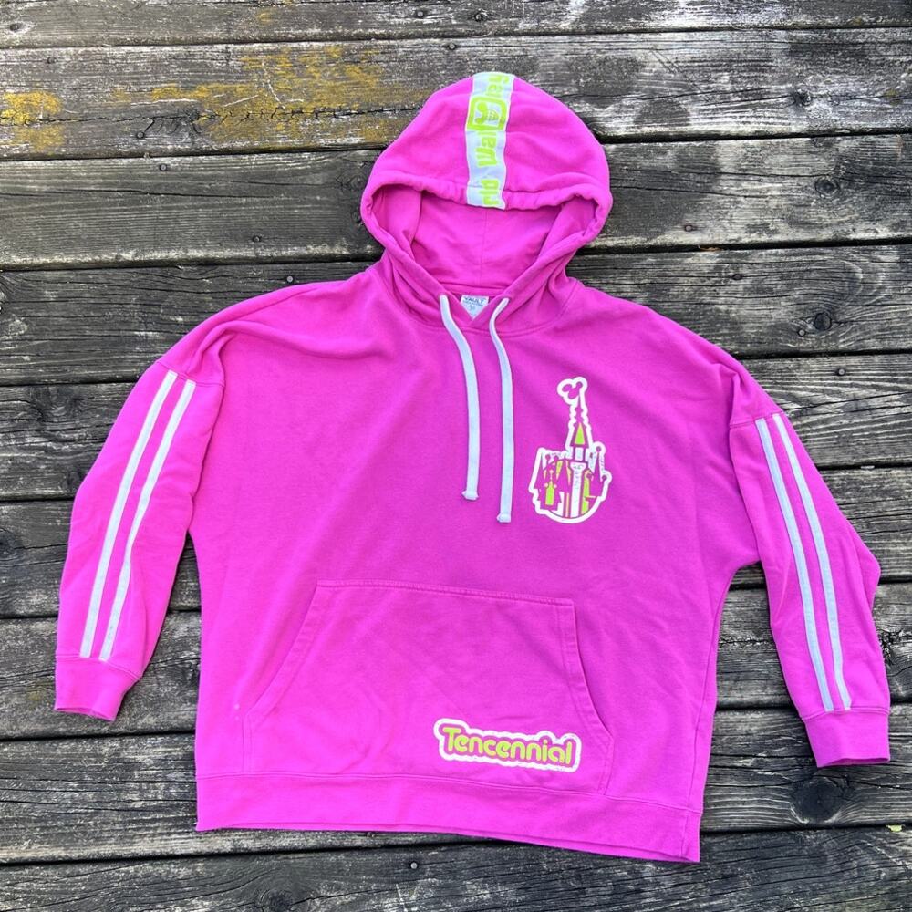 Walt Disney World Vault Collection 50‎ Tencennial Pink Hoodie Size Large